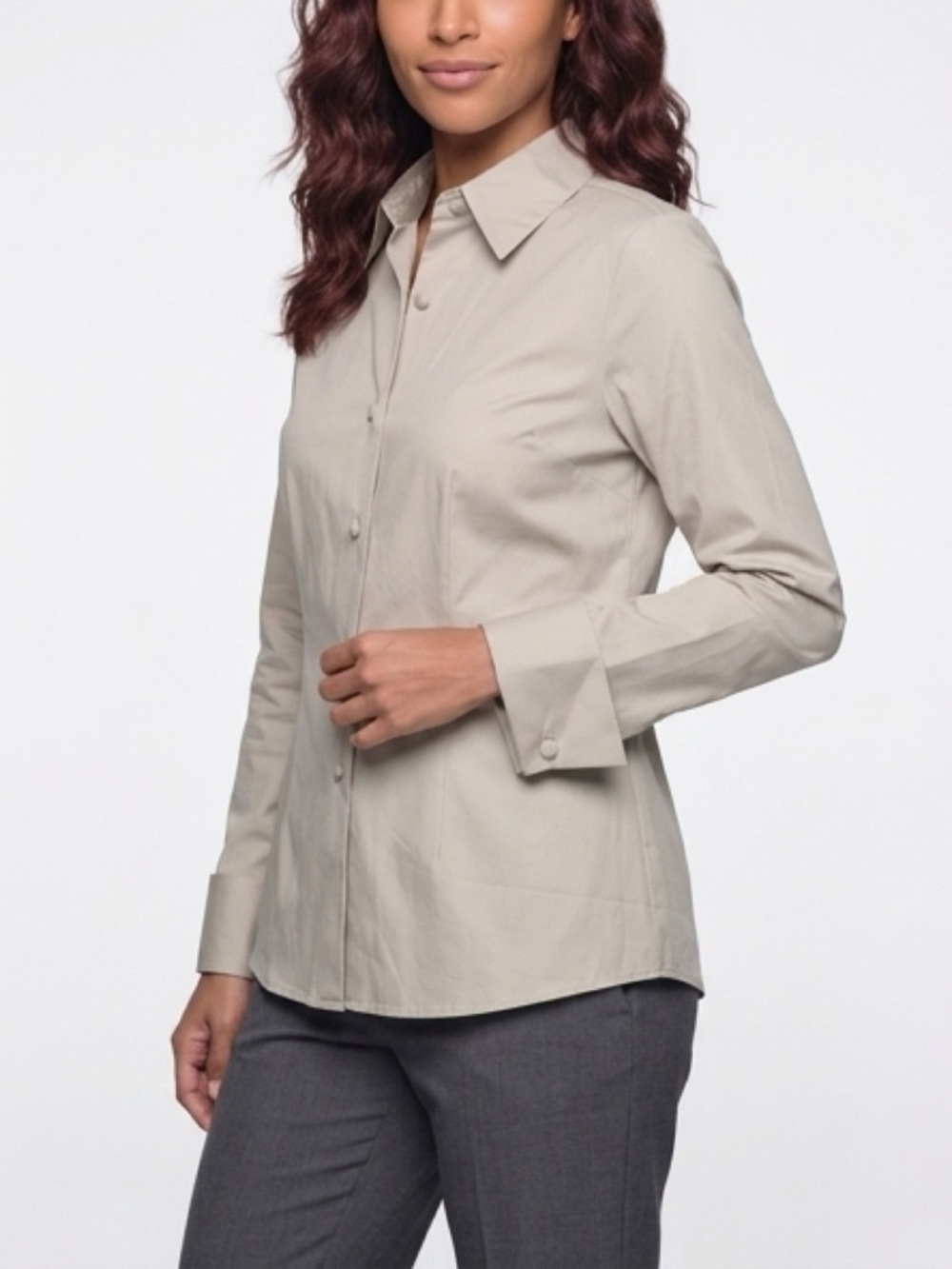 Classic Khaki Button-Up Shirt